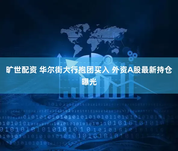 旷世配资 华尔街大行抱团买入 外资A股最新持仓曝光